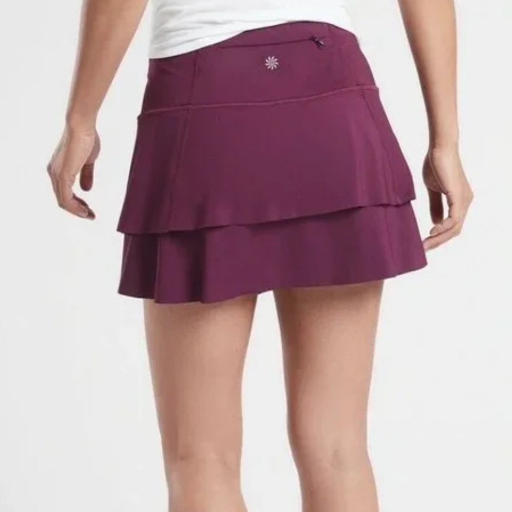 Athleta Momentum Tennis Running Athletic Skirt Skort Size S Color: Plum Purple - Picture 2 of 9
